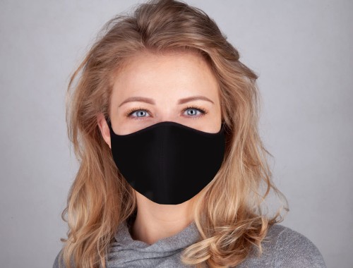 FACE MASK - Profilowana  - CZARNA